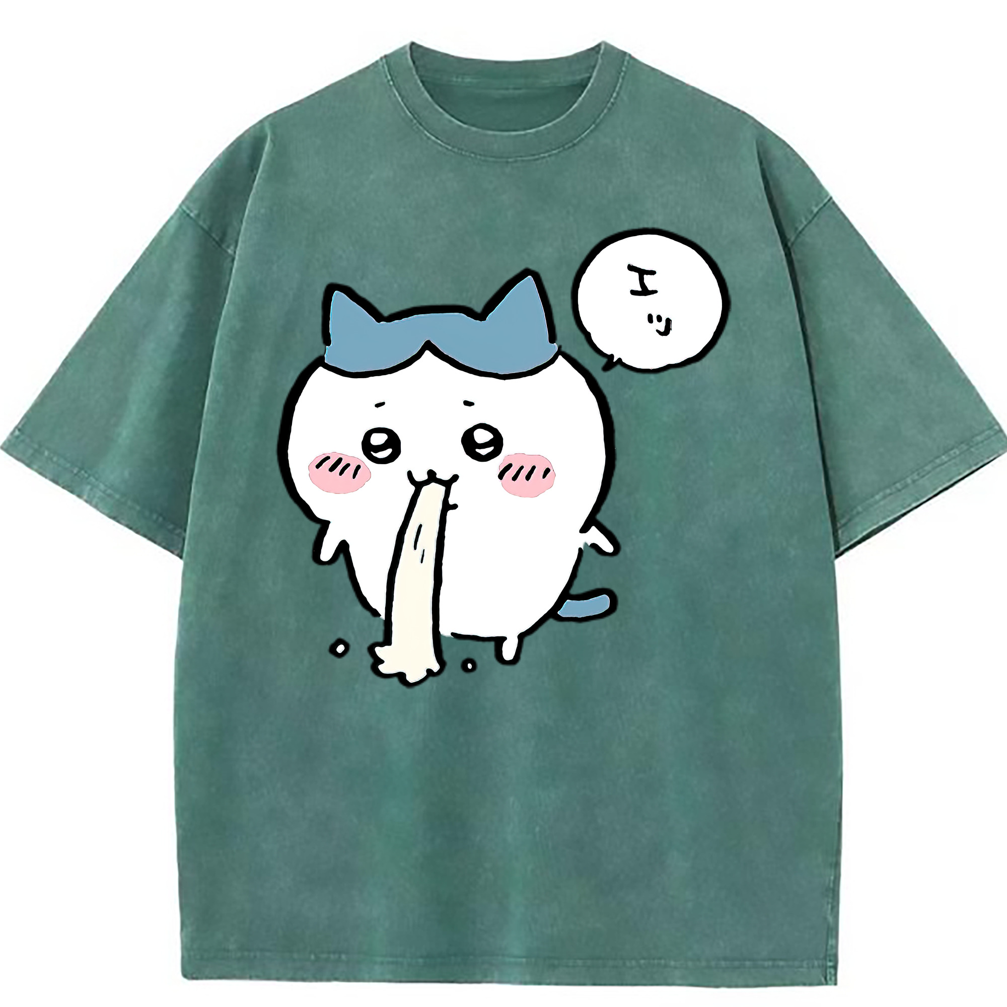 （画像用） ちいかわ ハチワレ Chii-kawa hachiware 綿100% ヴィンテージ風 半袖Tシャツ（フロントプリント）